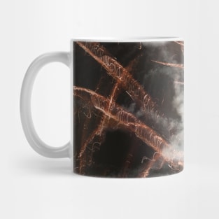 Gold fireworks abstract gold black smoke Mug